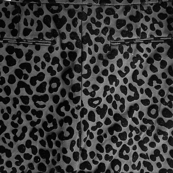 Ann Taylor, blank animal print pants, velvety feel. Size 14P. - Picture 6 of 9